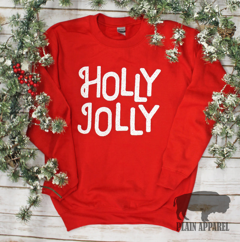 Speckled Holly Jolly Sweatshirt - Bless UR Heart Boutique