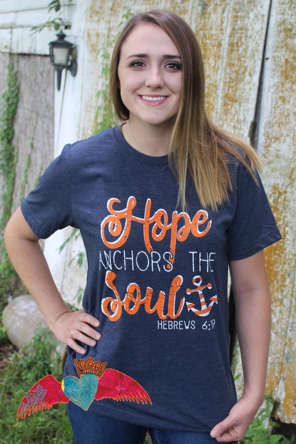 Hope Anchors The Soul Crew Neck Tee - Bless UR Heart Boutique