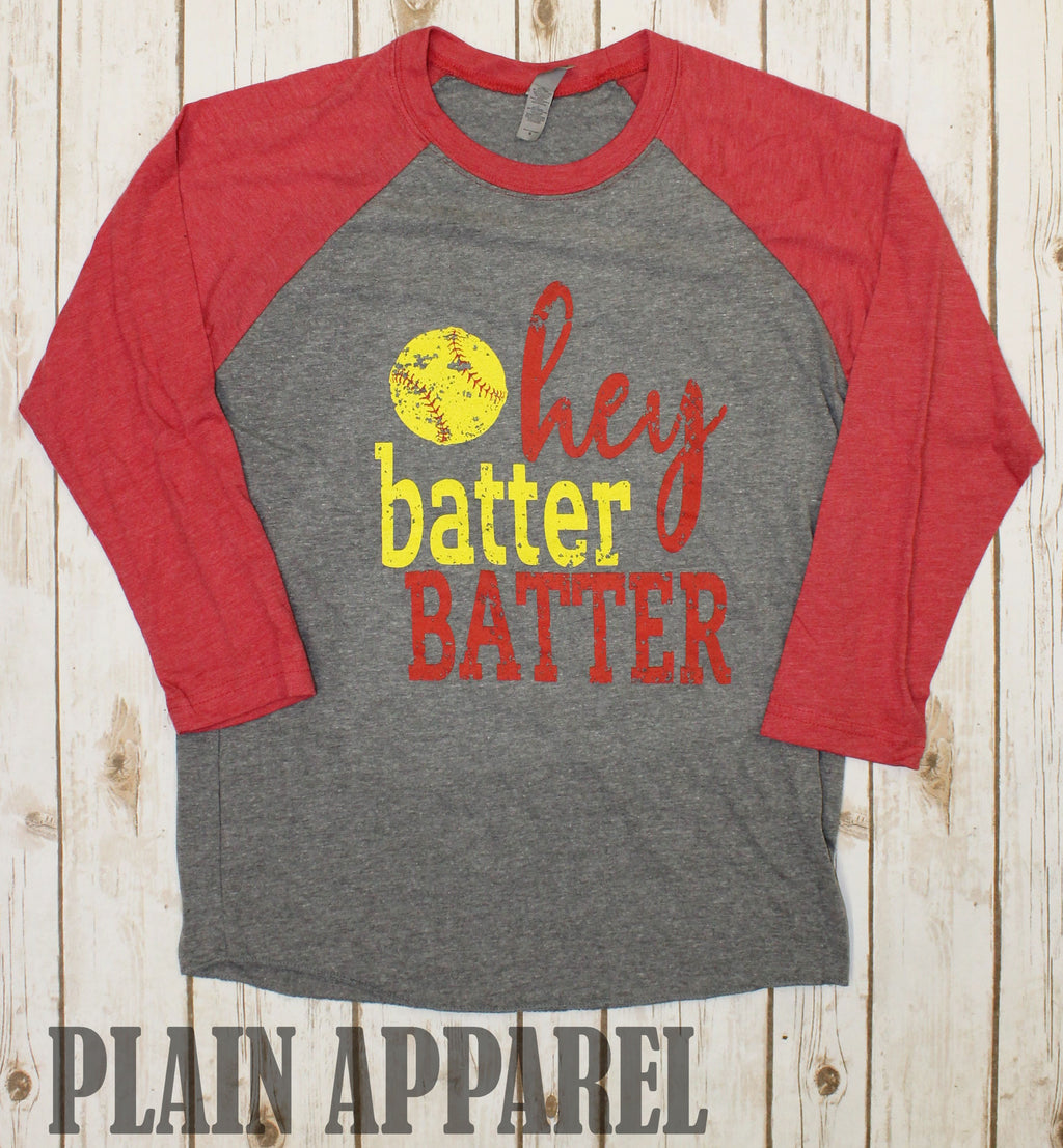 Softball Batter Batter Raglan - Bless UR Heart Boutique
