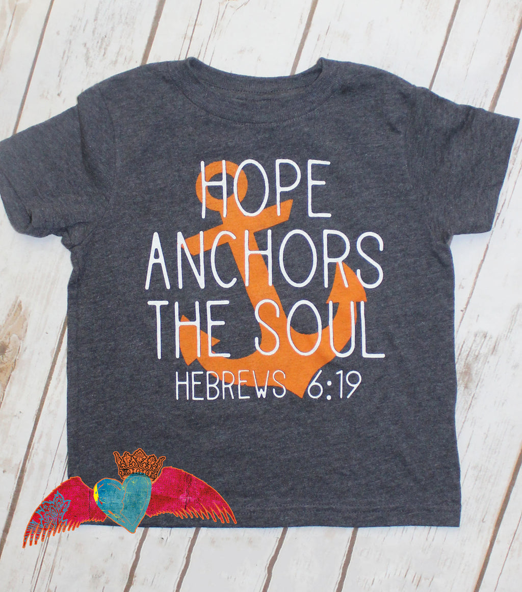 KID Hope Anchors The Soul Crew Neck Tee - Bless UR Heart Boutique