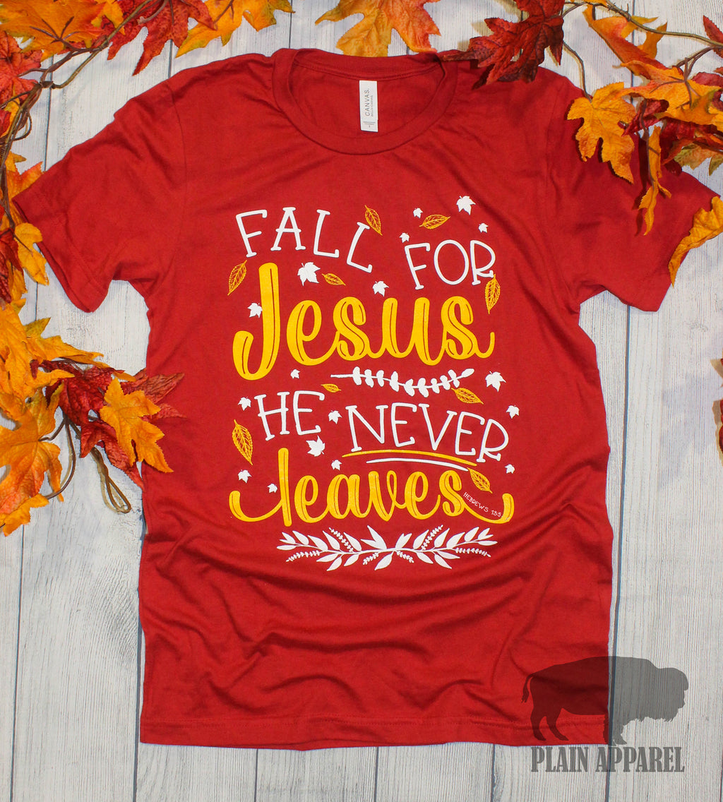 Fall For Jesus Crew Tee - Bless UR Heart Boutique