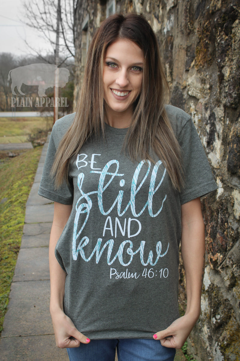 Be Still & Know Crew Tee - Bless UR Heart Boutique