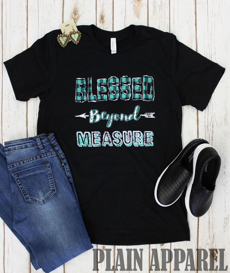 Blessed Beyond Measure Crew Neck Tee - Bless UR Heart Boutique