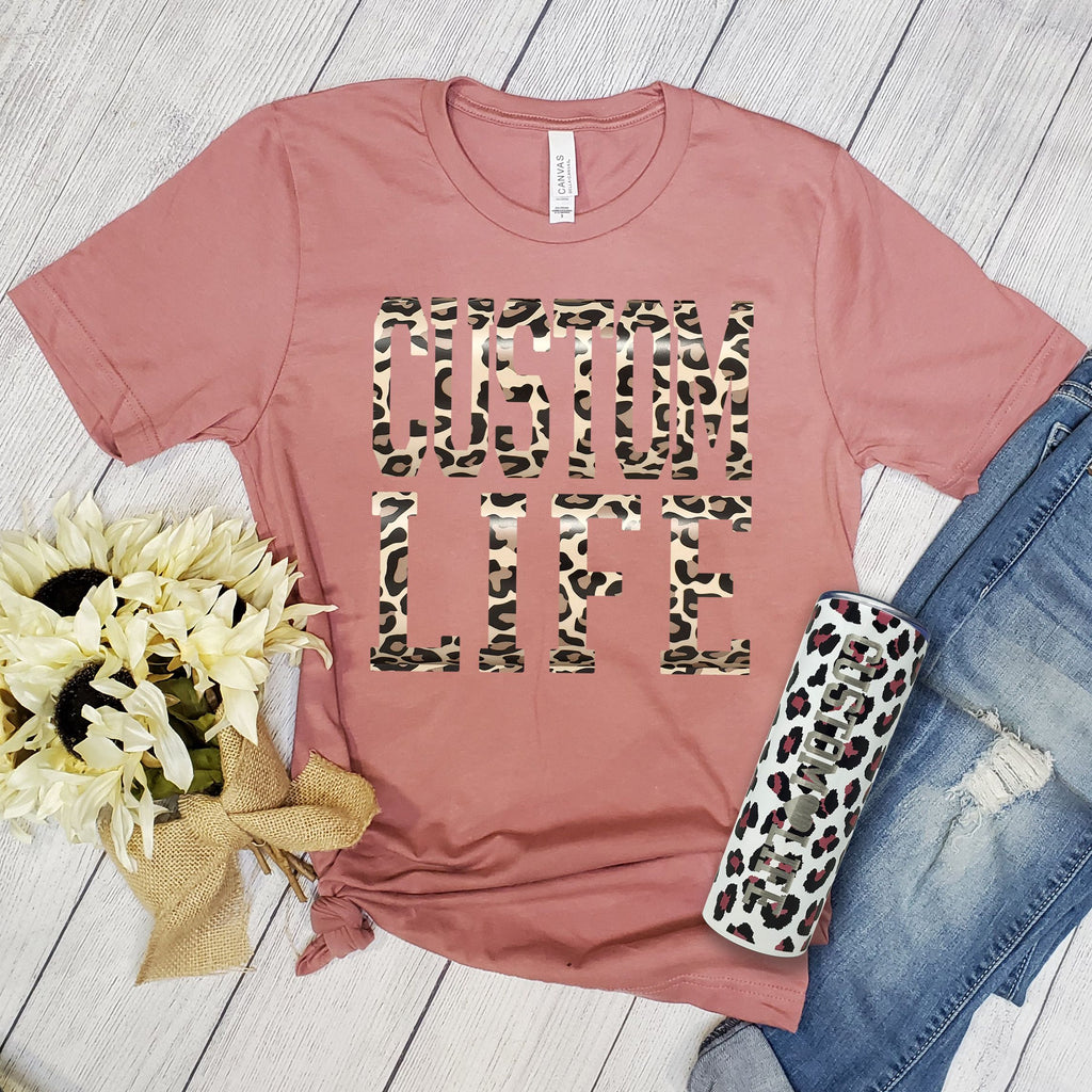 CUSTOM NAME Life Leopard SET - Bless UR Heart Boutique