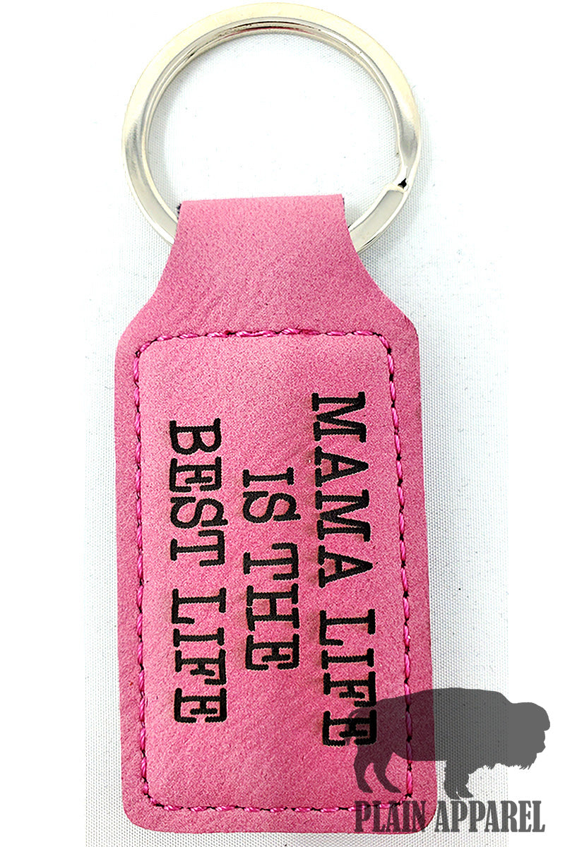 MAMA Life is the Best Life Engraved Keychain - Bless UR Heart Boutique