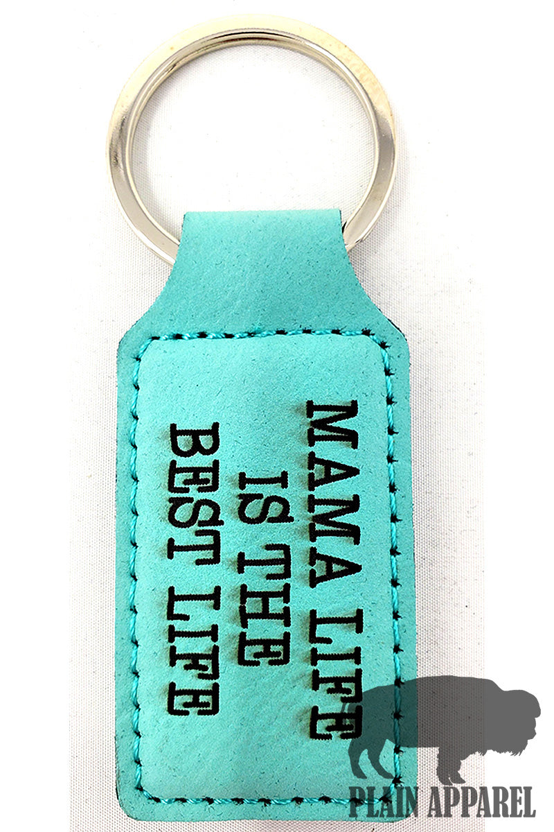 MAMA Life is the Best Life Engraved Keychain - Bless UR Heart Boutique
