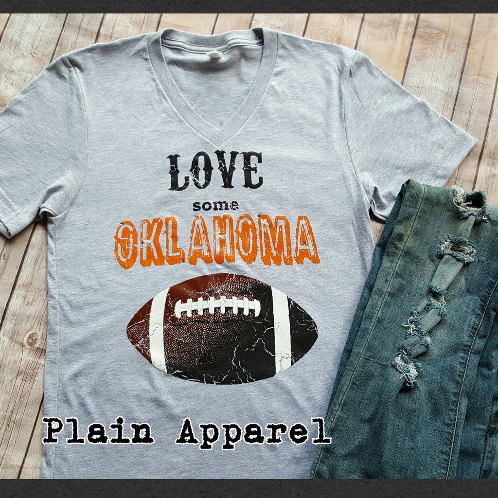 Love Some OKLAHOMA Football *ORANGE* - Bless UR Heart Boutique