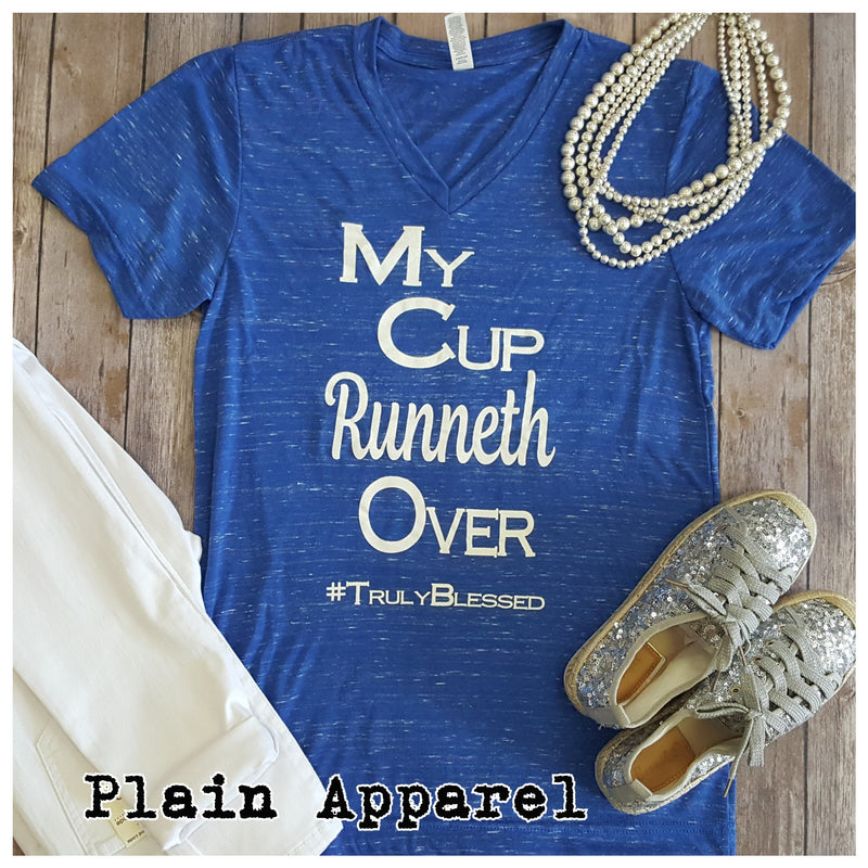 My Cup Runneth Over V-Neck - Bless UR Heart Boutique