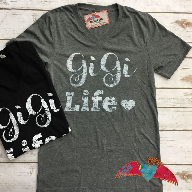 Gigi Life V-Neck - Bless UR Heart Boutique