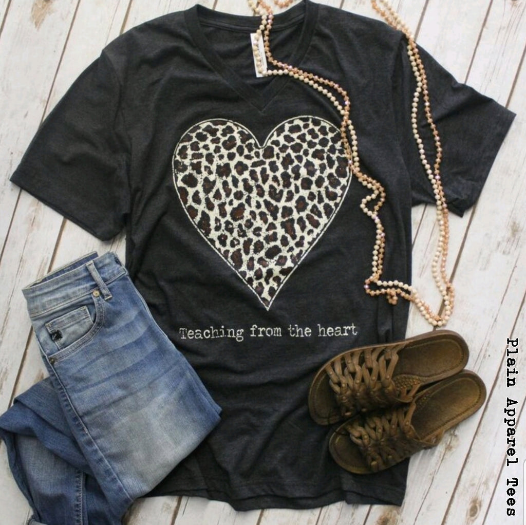 Teaching from the Heart V-Neck - Bless UR Heart Boutique