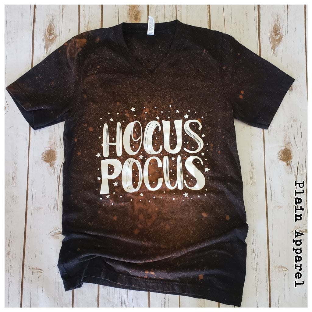 Hocus Pocus Distressed V-Neck - Bless UR Heart Boutique