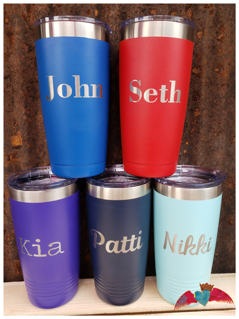 Engraved 20oz Tumbler with Name - Bless UR Heart Boutique