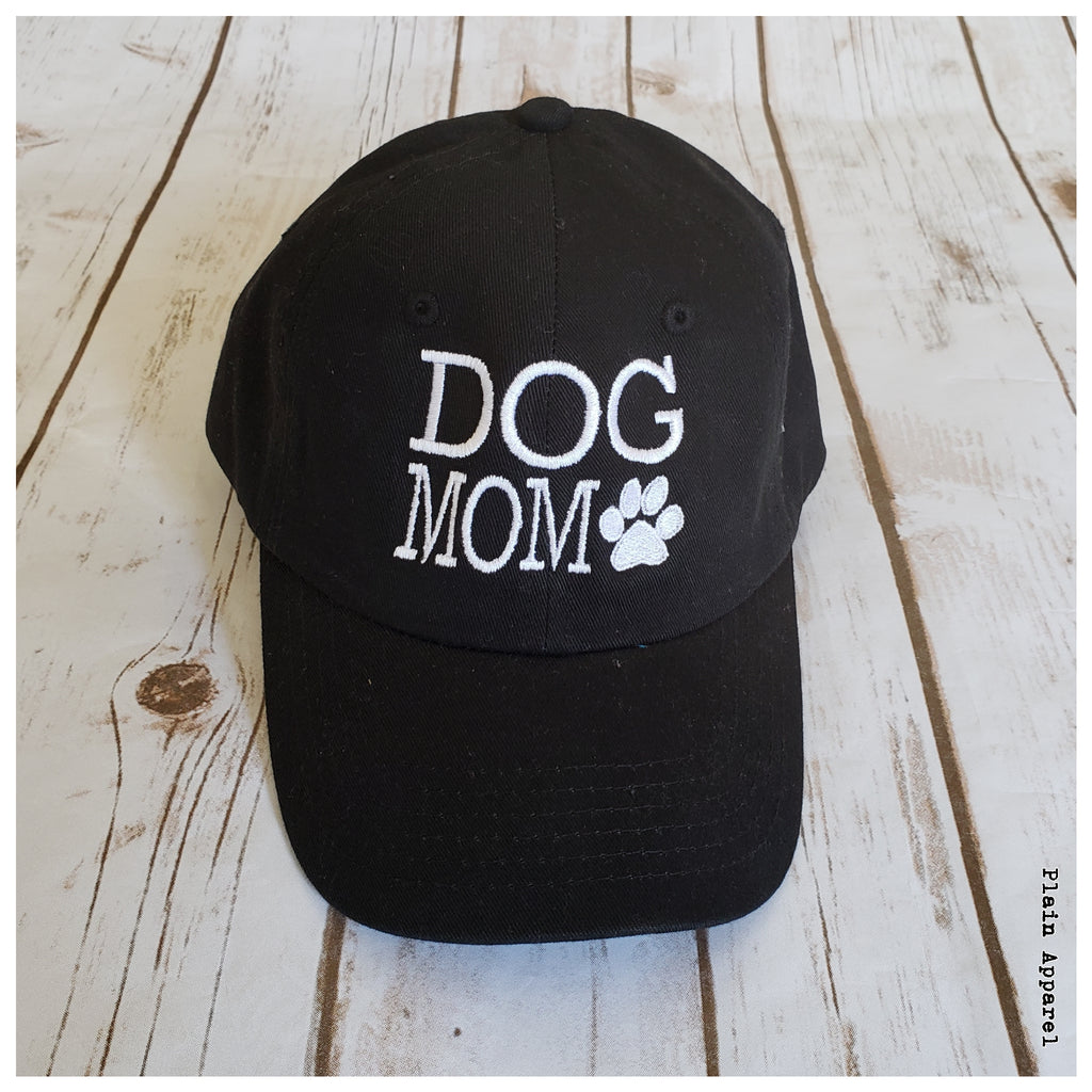 Dog Mom Black Ball Cap - Bless UR Heart Boutique