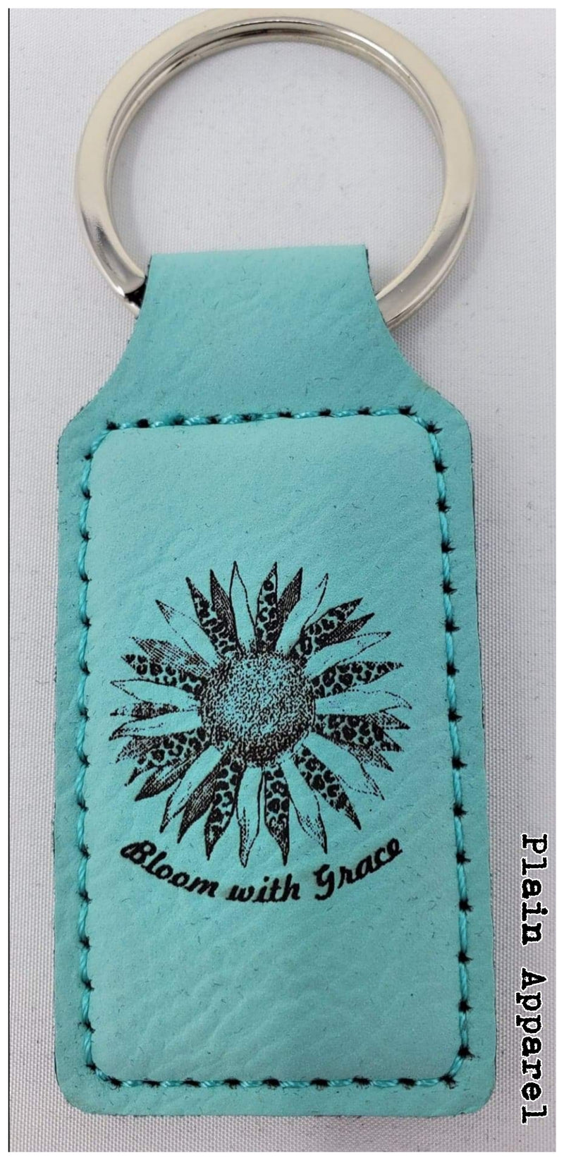 Sunflower TURQUOISE Keychain - Bless UR Heart Boutique