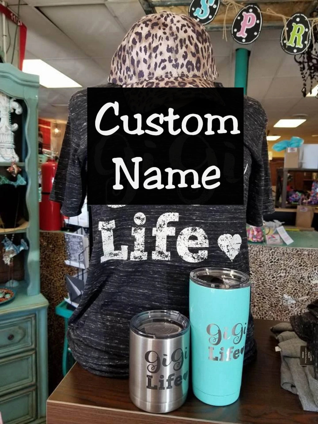 ••CUSTOM NAME Life•• Shirt & Cup Combo Set - Bless UR Heart Boutique