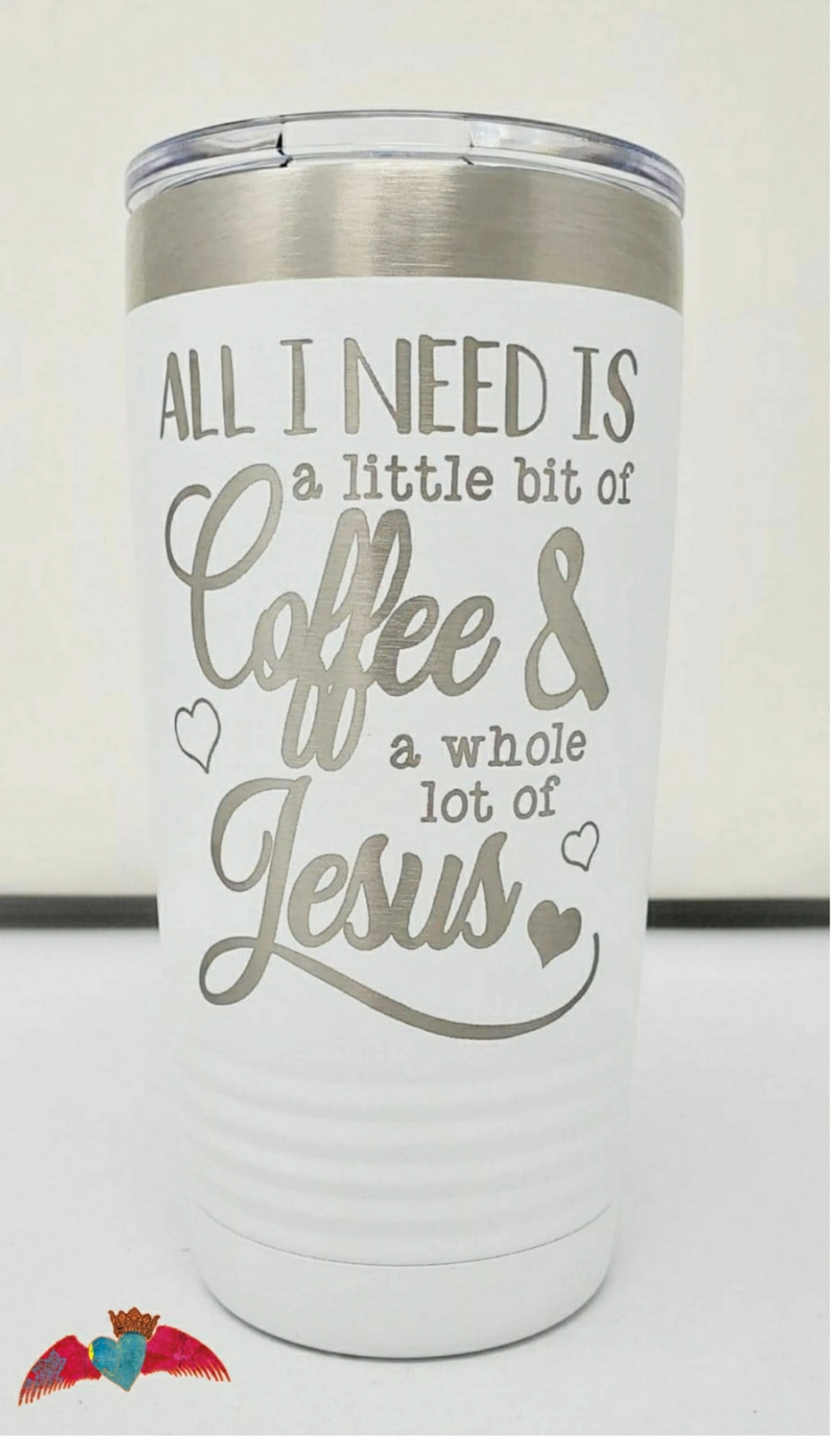 Coffee & Jesus White 20oz Tumbler - Bless UR Heart Boutique