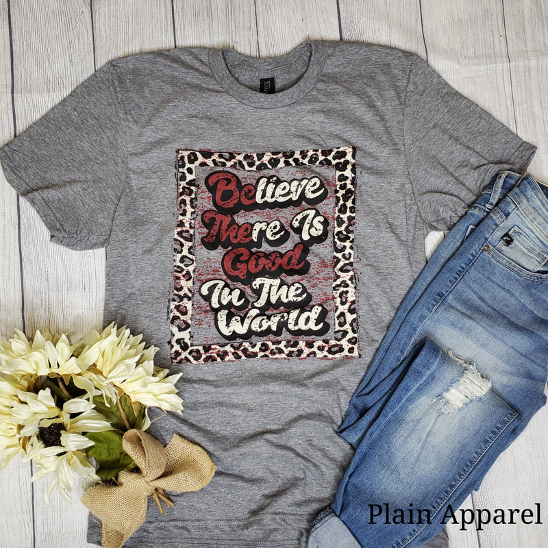 Be the Good Leopard Frame Tee - Bless UR Heart Boutique