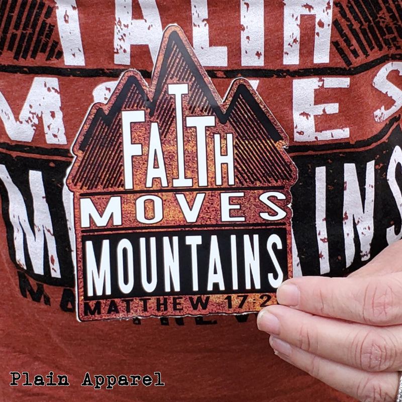 Faith Moves Mountains Sticker Decal - Bless UR Heart Boutique