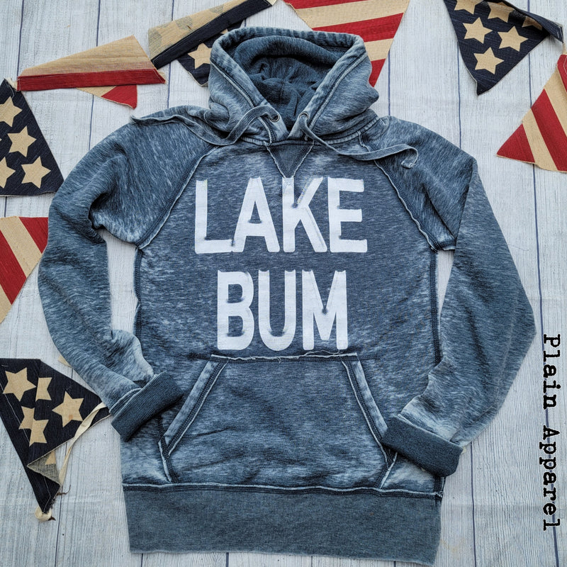Lake Bum Vintage Style Hoodie - Bless UR Heart Boutique
