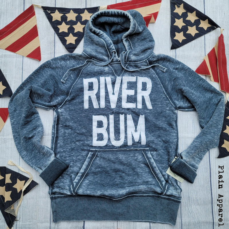 River Bum Vintage Style Hoodie - Bless UR Heart Boutique