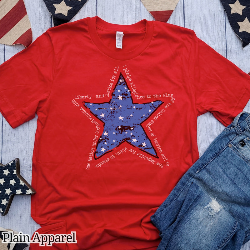 Pledge of Allegiance Star Tee