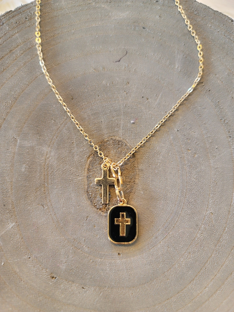 Gold Cross Necklace Nck101