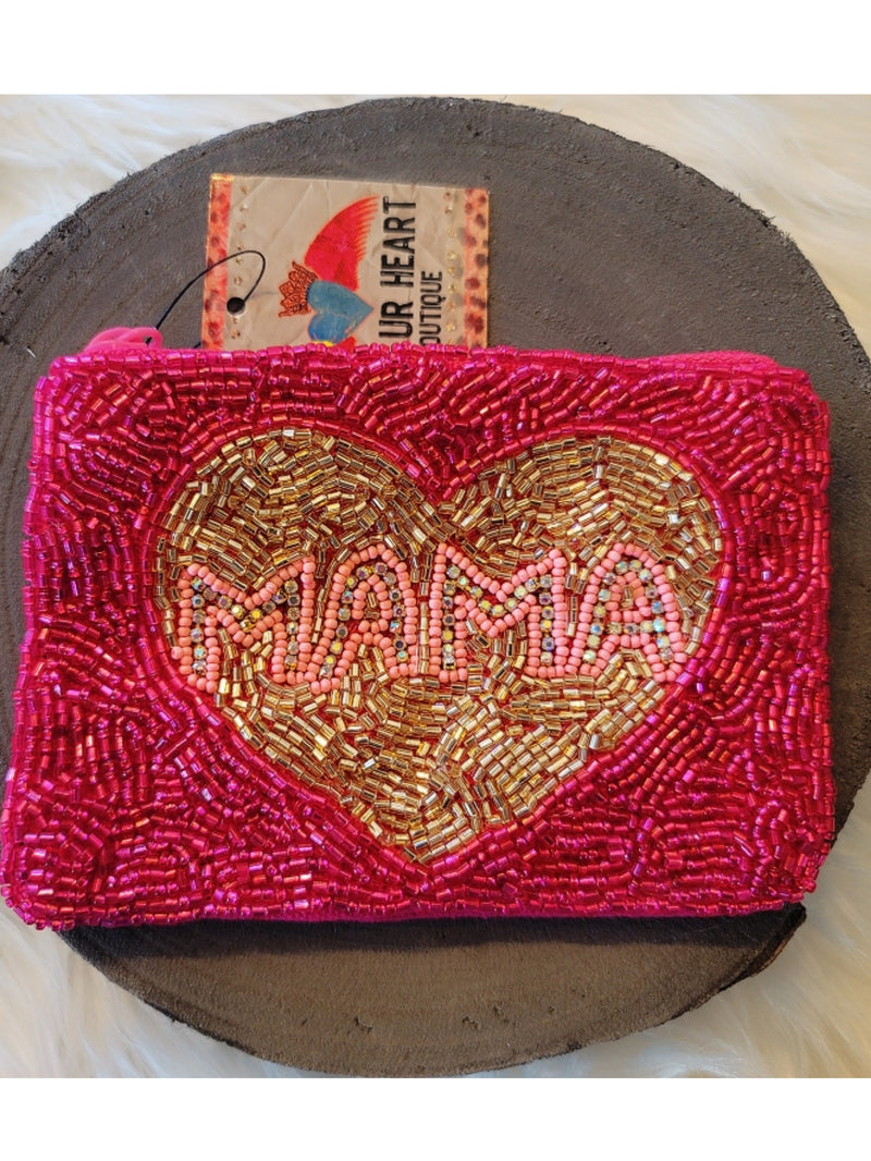 Pink MAMA Coin Bag