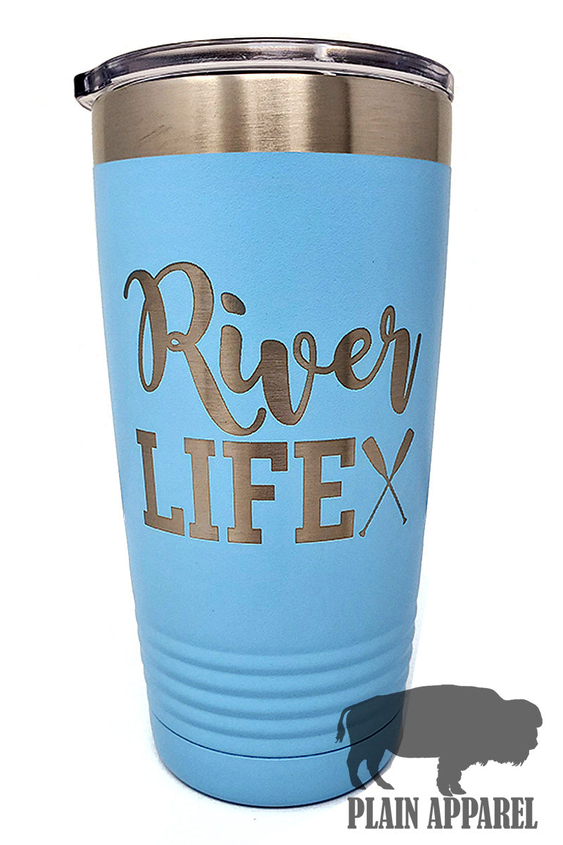 River Life Engraved Tumbler - Bless UR Heart Boutique