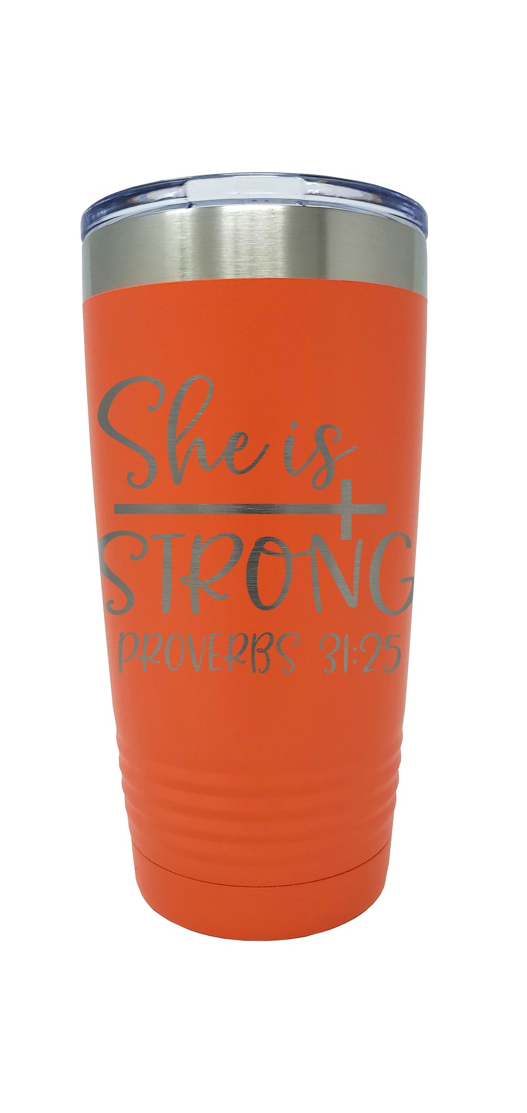 She is Strong Coral 20oz Tumbler