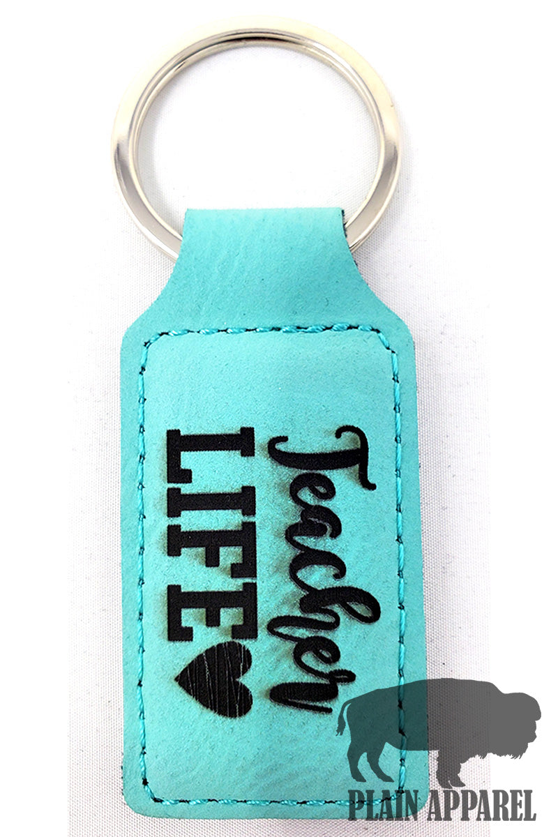 Teacher Life Engraved Keychain - Bless UR Heart Boutique