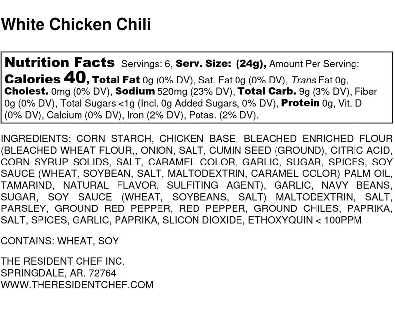 White Chili Chicken by Resident Chef