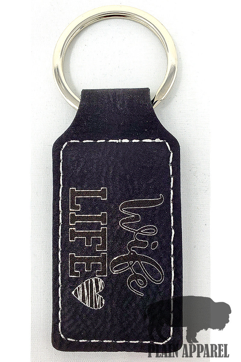 Wife Life ( Heart ) Engraved Keychain - Bless UR Heart Boutique