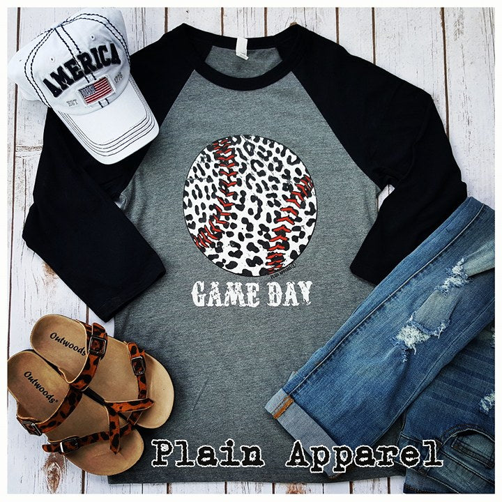 Baseball Leopard Raglan - Bless UR Heart Boutique
