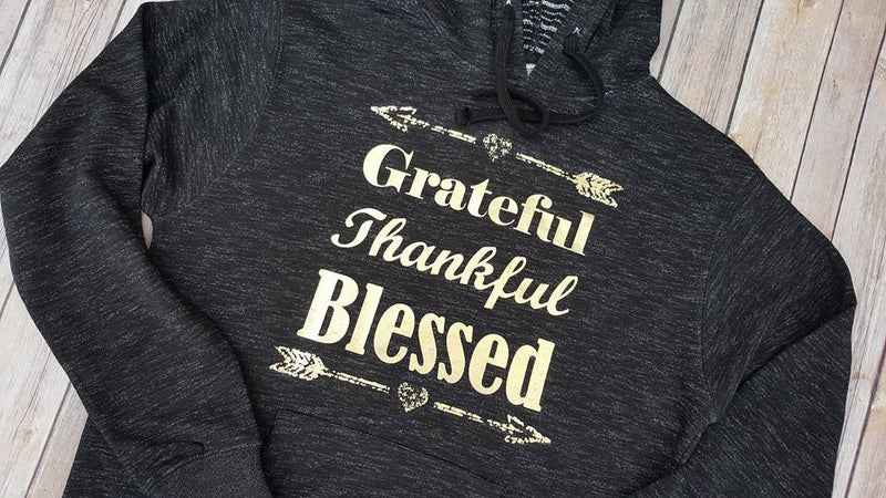 Grateful Thankful Blessed Hoodie - Bless UR Heart Boutique