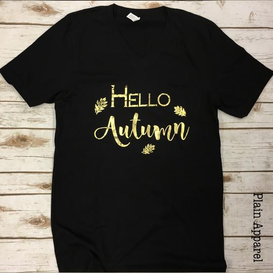 Hello Autumn V-Neck - Bless UR Heart Boutique