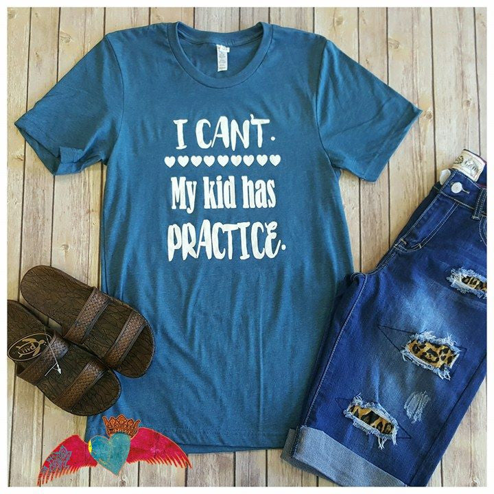 I Can't...... Heathered Teal Crew - Bless UR Heart Boutique