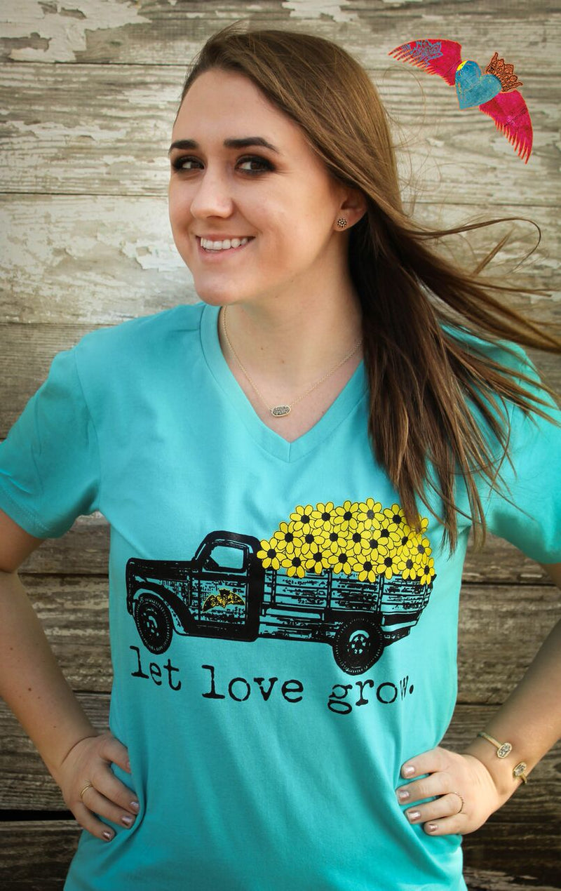 Let Love Grow Sunflower Truck - Bless UR Heart Boutique